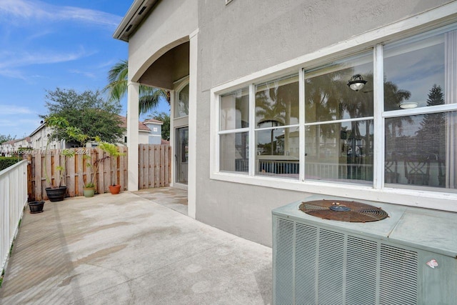 view of patio with cooling unit