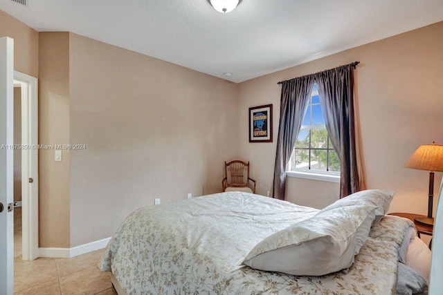 view of tiled bedroom