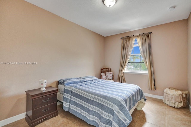 view of tiled bedroom