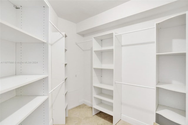 view of walk in closet