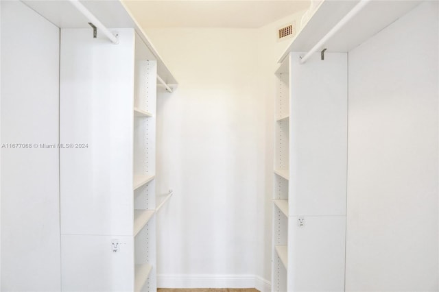 view of walk in closet