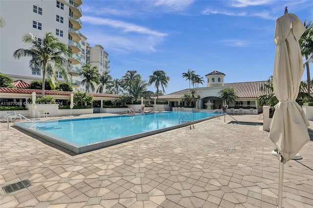 view of pool with a patio