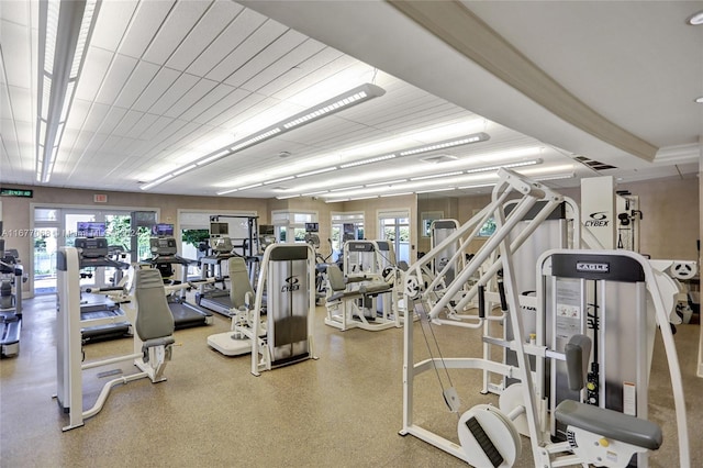 view of workout area