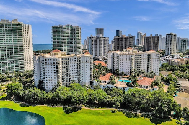 city view with a water view