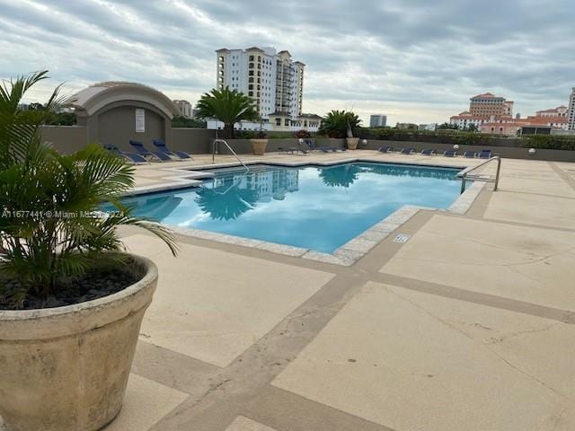 view of pool with a patio