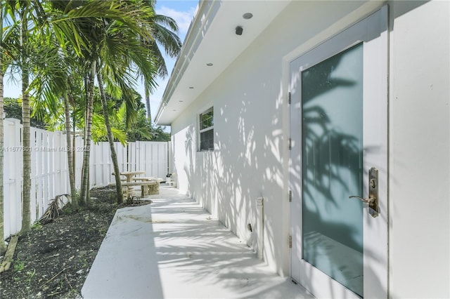 view of home's exterior featuring a patio