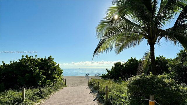 water view with a view of the beach