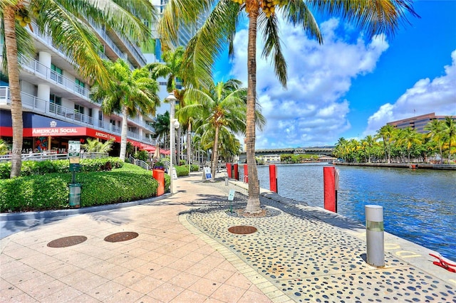 view of home's community featuring a water view