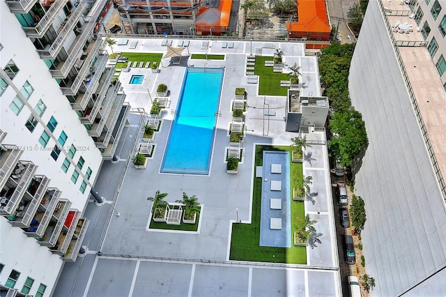 690 SW 1st Ct Unit 1730, Miami, FL 33130 - aerial view of a pool area