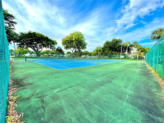 view of tennis court