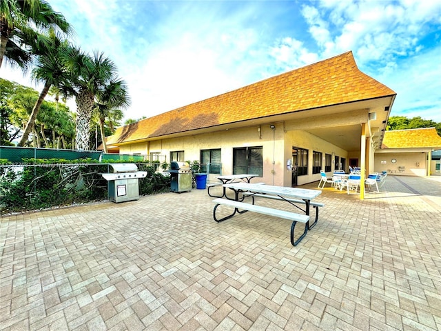 exterior space with a patio