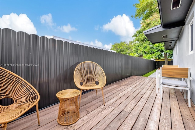 view of wooden terrace