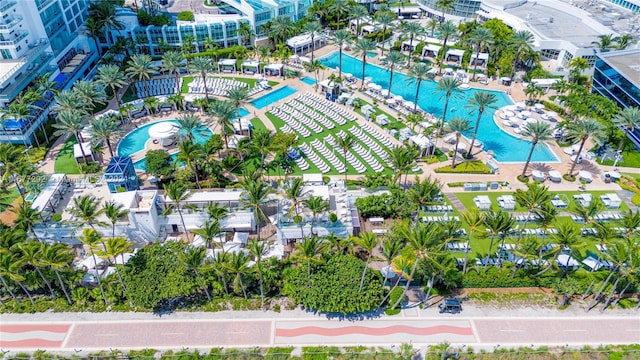 4401 Collins Ave Unit 915, Miami Beach, FL 33140 - drone / aerial view of a pool area