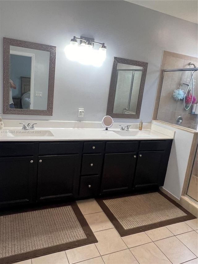 152 SE 37th Ter Unit 152, Homestead, FL 33033 - ensuite bathroom featuring tile patterned floors, a stall shower, and a sink