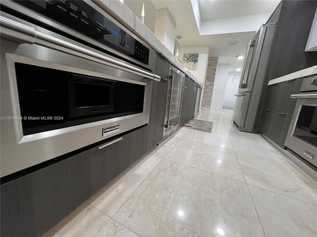 kitchen with stainless steel oven