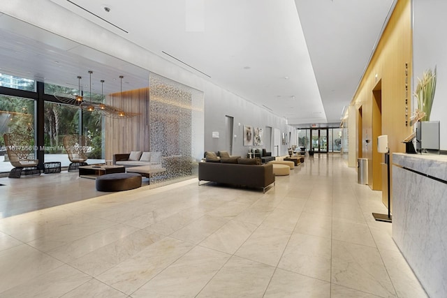 88 SW 7th St Unit 1710, Miami, FL 33130 - common area featuring floor to ceiling windows