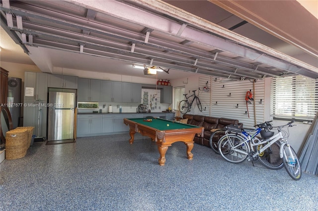 playroom with pool table