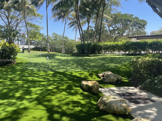 3000 Island Blvd Unit 2404, Aventura, FL 33160 - view of green lawn featuring a putting green