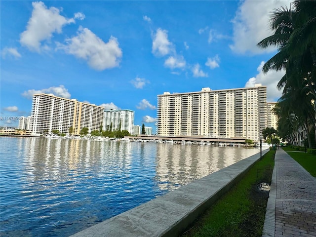 view of water feature