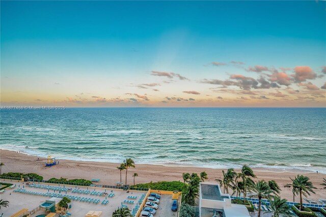 water view with a view of the beach