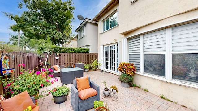 view of patio / terrace featuring an outdoor hangout area