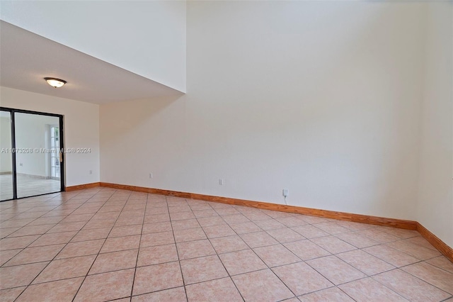 view of tiled spare room