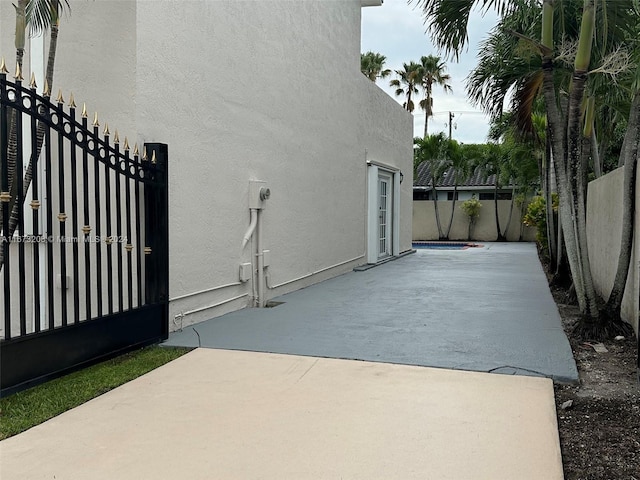 view of home's exterior with a patio area