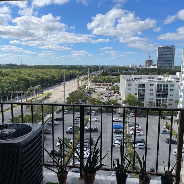 balcony with central AC