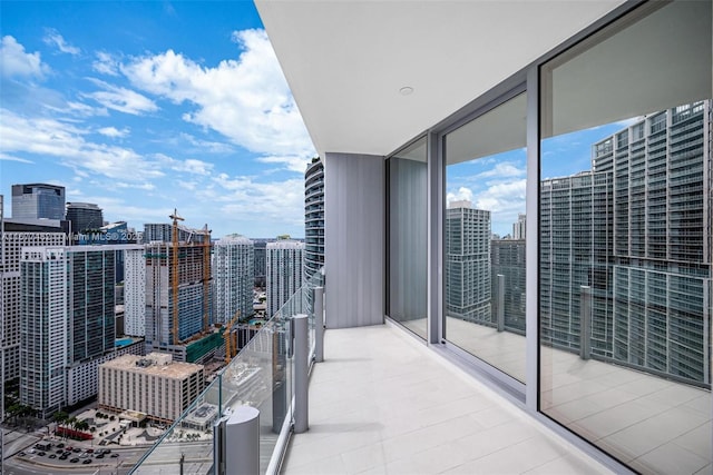 balcony with a view of city