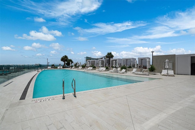 view of pool with a patio