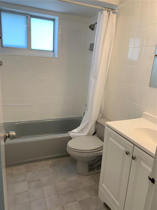 251 Galen Dr Unit 204E, Key Biscayne, FL 33149 - full bathroom with shower / bath combo, vanity, and tile patterned flooring