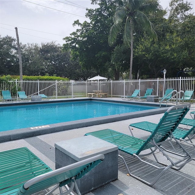 view of pool featuring a patio area