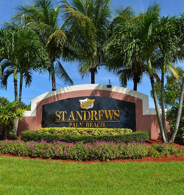 1068NBENOIST Farm Rd Unit 105, West Palm Beach, FL 33411 - community sign with a lawn