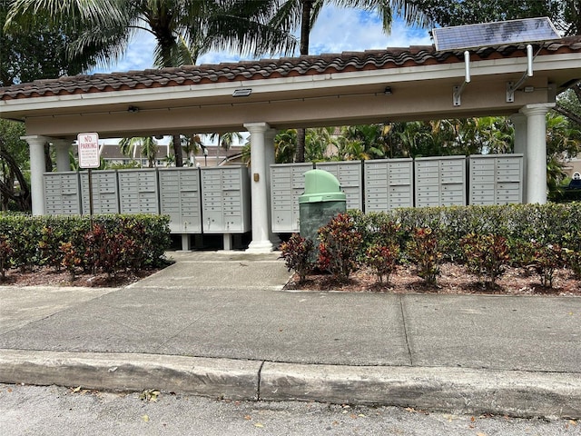 view of community with mail boxes