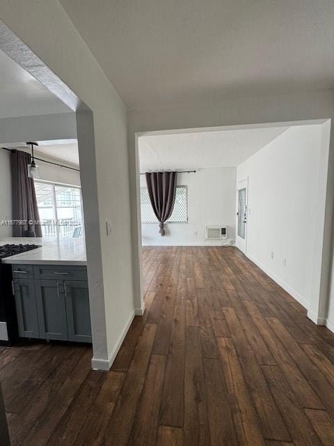 washroom with dark hardwood / wood-style floors