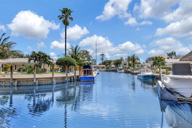 water view with a dock