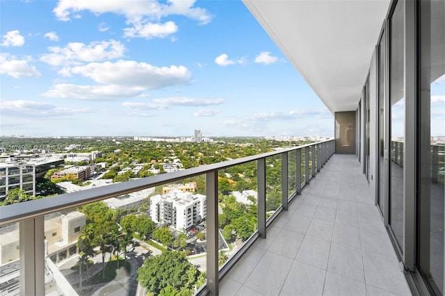 balcony with a view of city