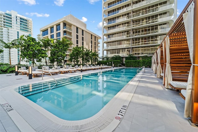 pool featuring a patio
