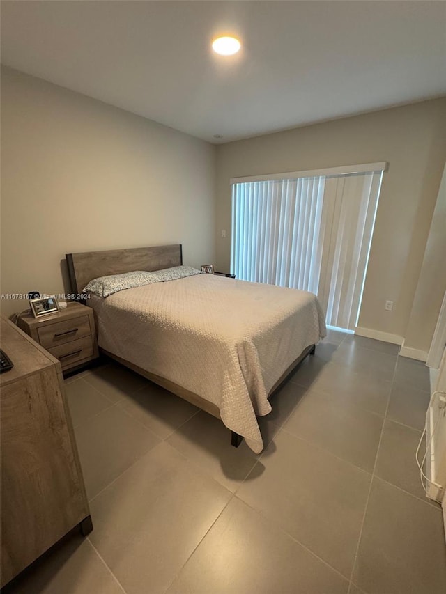 view of tiled bedroom