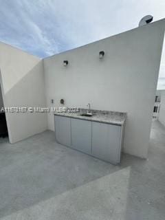 view of patio / terrace featuring sink