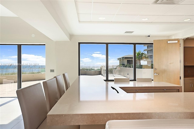 kitchen with tile patterned floors