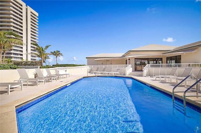 view of pool with a patio