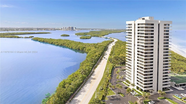 5550 N Ocean Dr Unit 8B, Singer Island, FL 33404 - bird's eye view of apartment complex and a large body of water