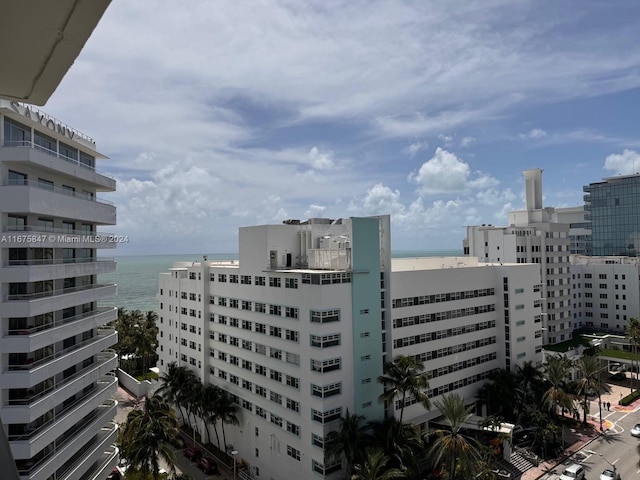 property's view of city with a water view