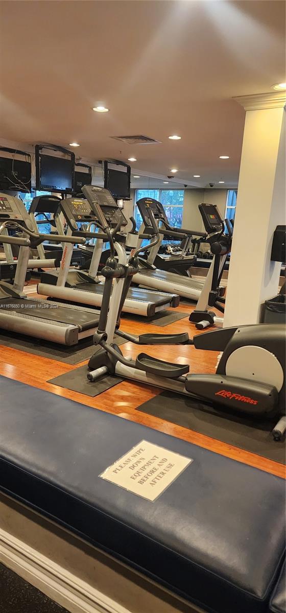 view of workout area