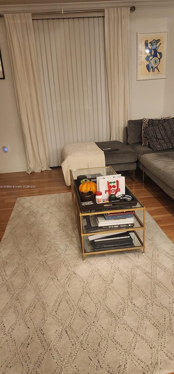 living room featuring wood-type flooring