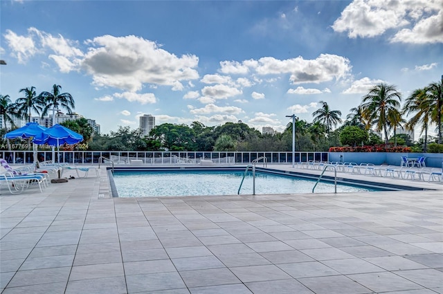 view of pool with a patio