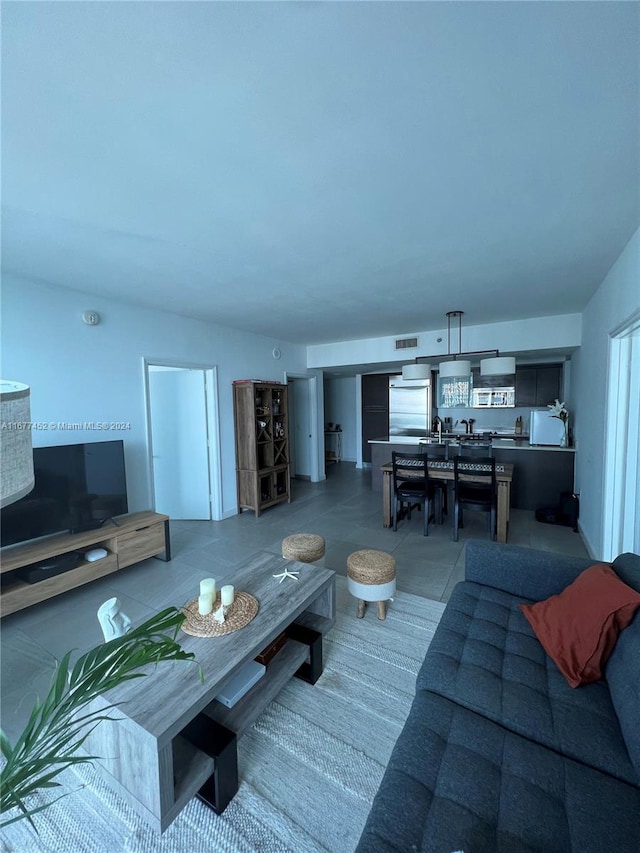 living room with visible vents
