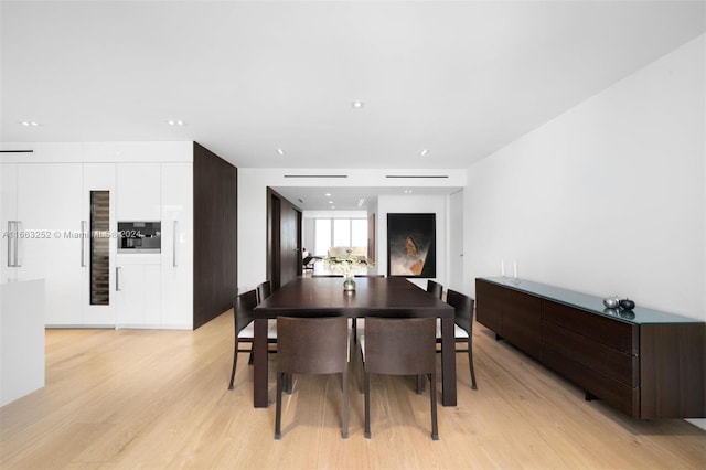 dining area featuring light hardwood / wood-style floors