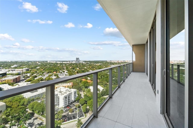 balcony with a city view